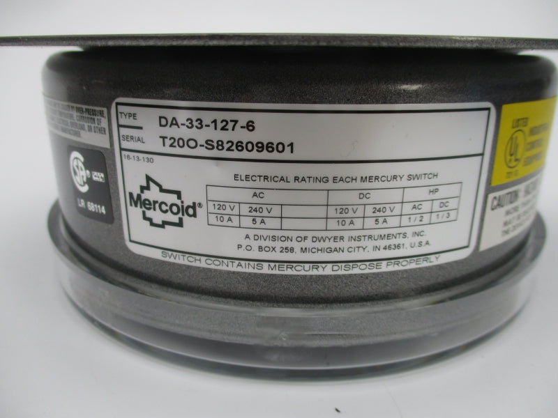 MERCOID DA-33-127-6 120/240VAC 10/5A UNMP