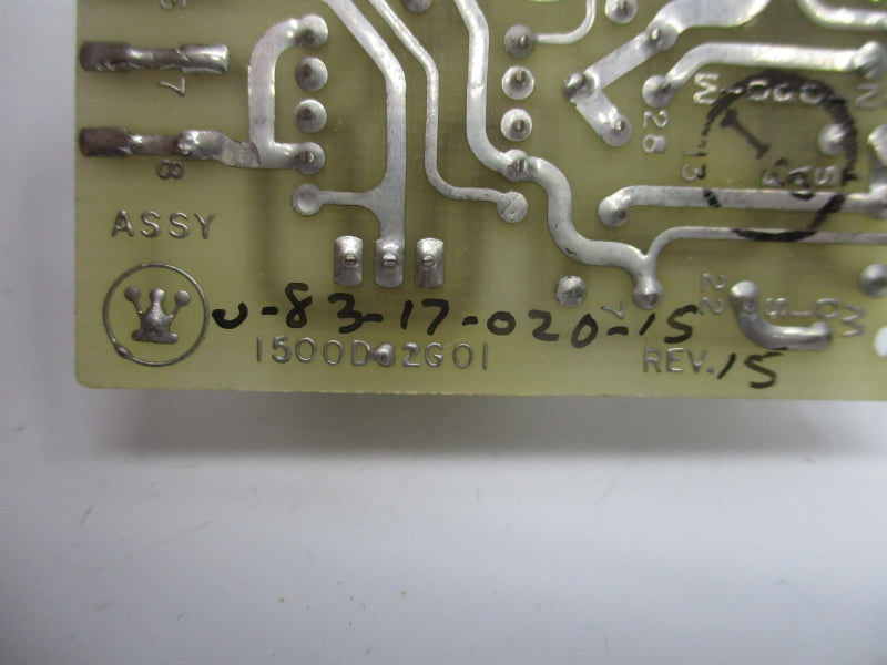 WESTINGHOUSE 1500D02G01 REV. 15 UNMP