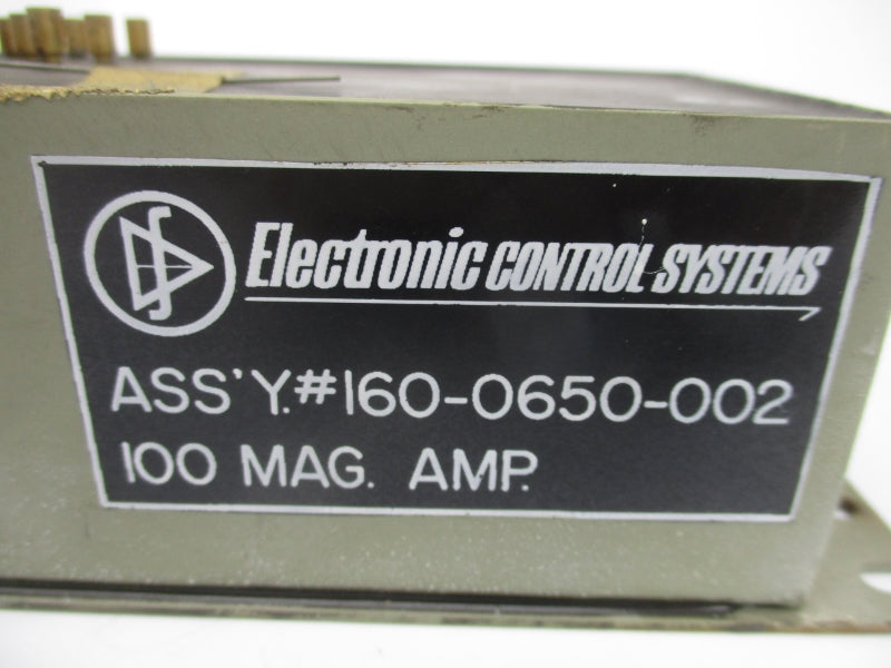 ELECTRONIC CONTROL SYSTEMS 160-0650-002 UNMP