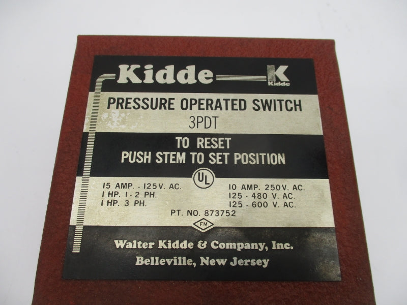 KIDDE 873752 125/250VAC 15/10A NSNP