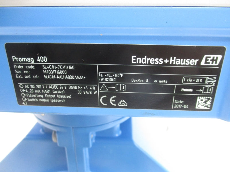ENDRESS+HAUSER 5L4C1H-7CV1/160 100-240VAC 230PSI 4" NSNP