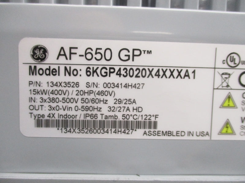 GENERAL ELECTRIC 134X3526 6KGP43020X4XXXA1 380-500V 29/25A NSMP