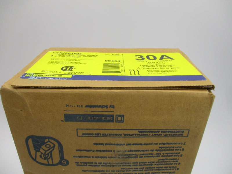 SQUARE D CHU361RB SER. F05 600V 30A NSFS