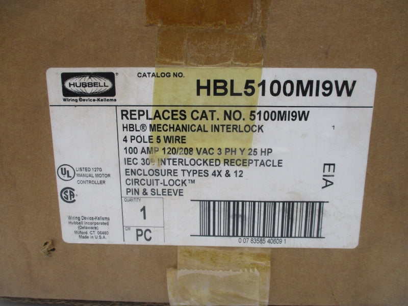 HUBBELL HBL5100MI9W 120/208VAC 100A NSMP