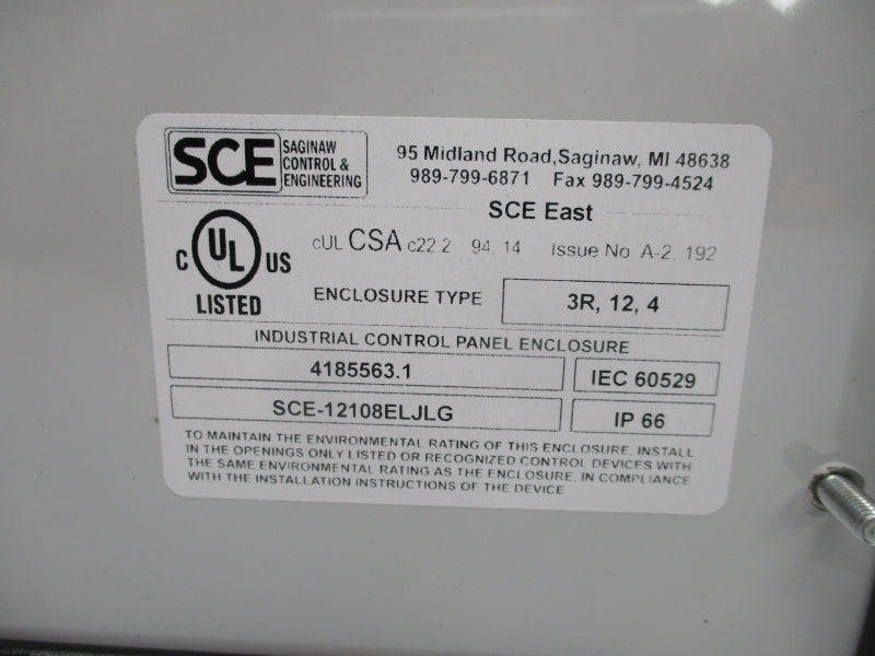 SAGINAW CONTROL SCE-12108ELJLG NSMP