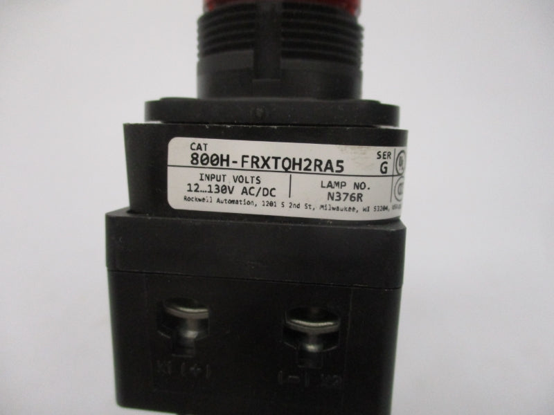 ALLEN BRADLEY 800H-FRXTQH2RA5 SER. G 12-130VAC/DC (WH) NSMP