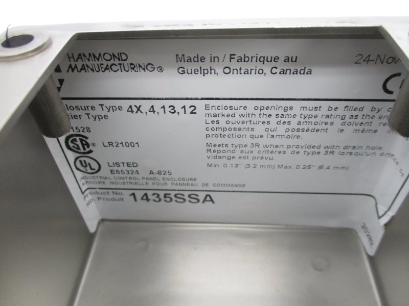 HAMMOND MANUFACTURING 1435SSA NSMP