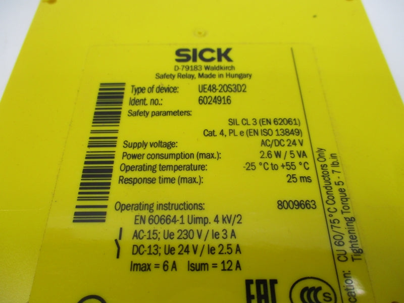 SICK UE48-2OS3D2 6024916 24VAC/DC NSMP