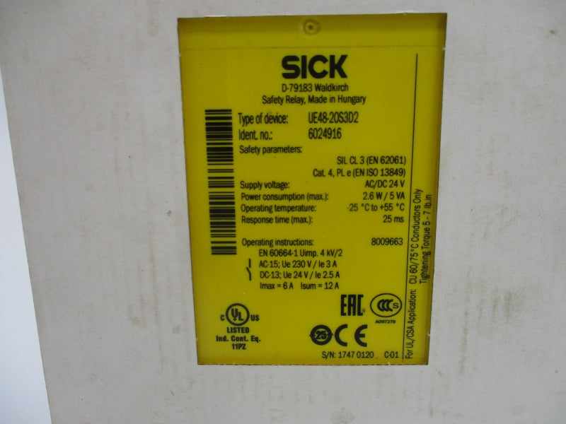 SICK UE48-2OS3D2 6024916 24VAC/DC NSMP