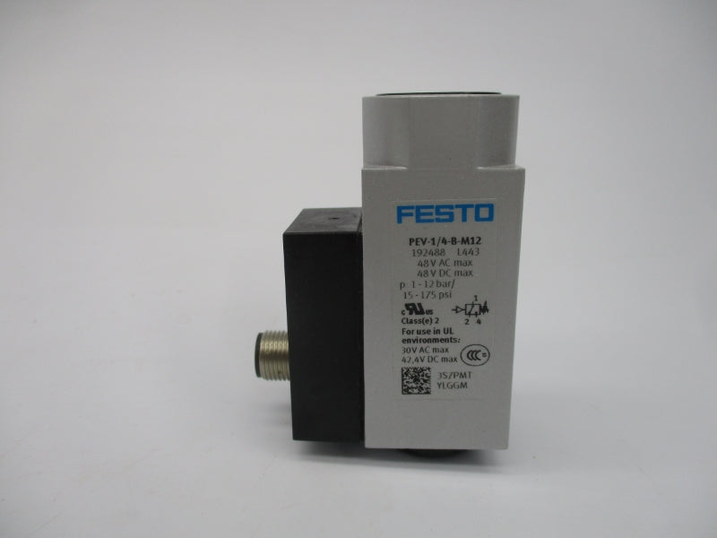 FESTO PEV-1/4-B-M12 192488 48VAC 15-175PSI NSMP