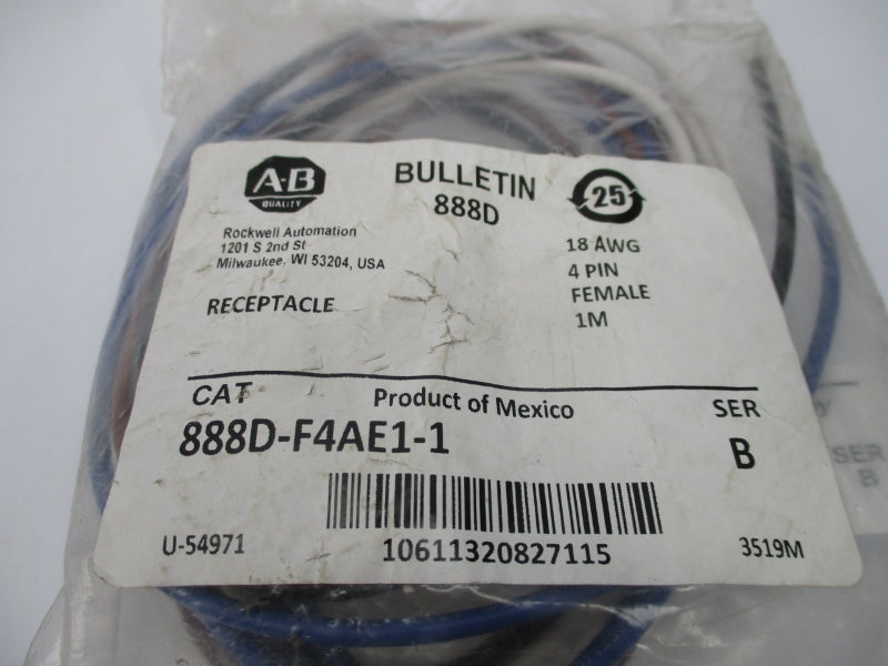 ALLEN BRADLEY 888D-F4AE1-1 SER. B 250VAC/DC 4A NSMP