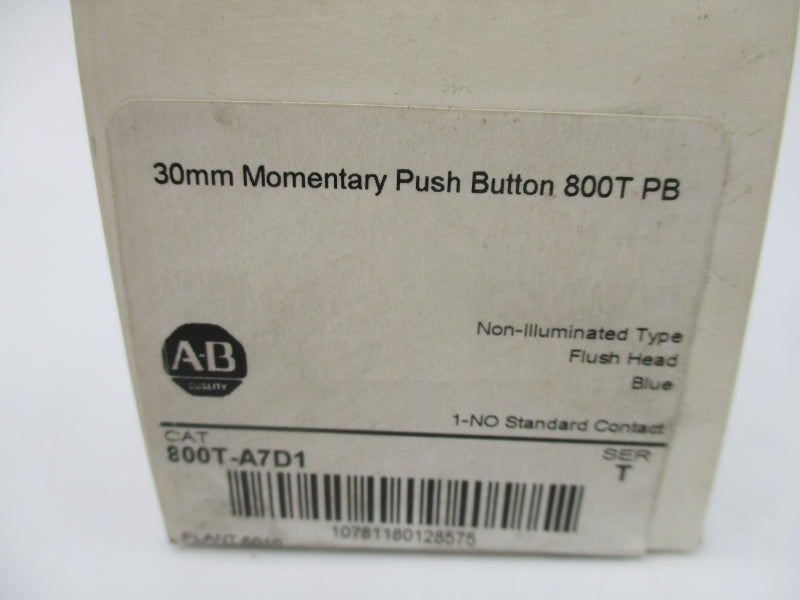 ALLEN BRADLEY 800T-A7D1 SER. T (WH) NSFS