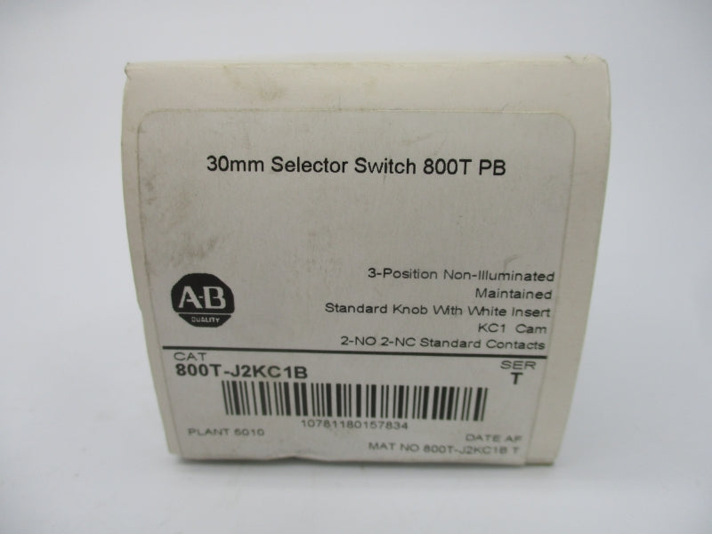 ALLEN BRADLEY 800T-J2KC1B SER. T (WH) NSFS
