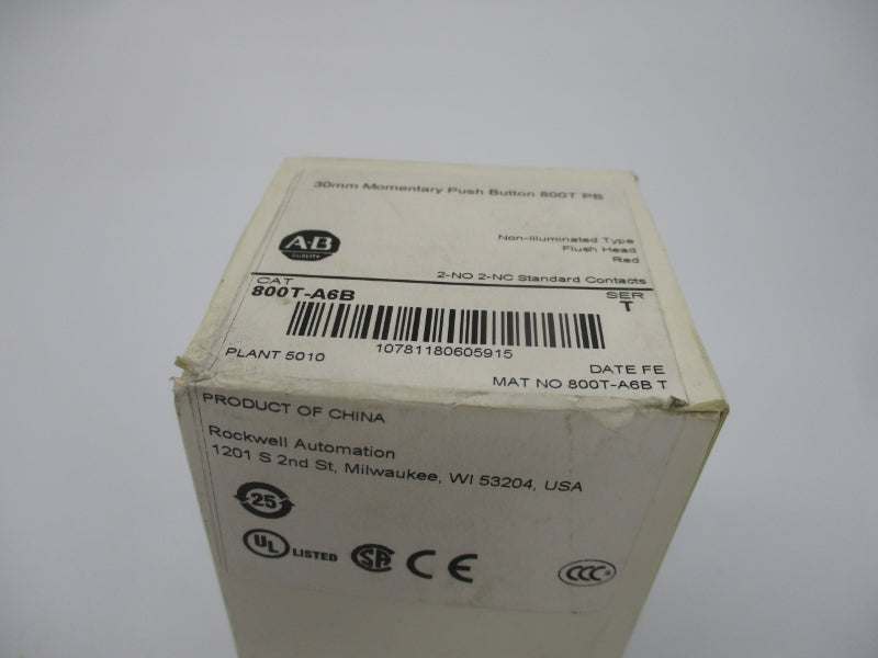 ALLEN BRADLEY 800T-A6B SER. T (WH) NSFS
