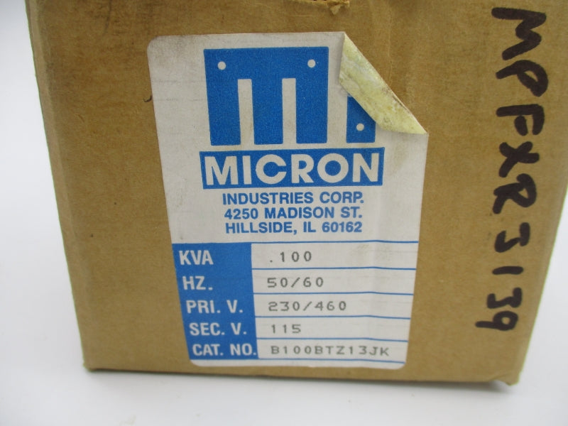 MICRON INDUSTRIES B100BTZ13JK 230/460V NSMP