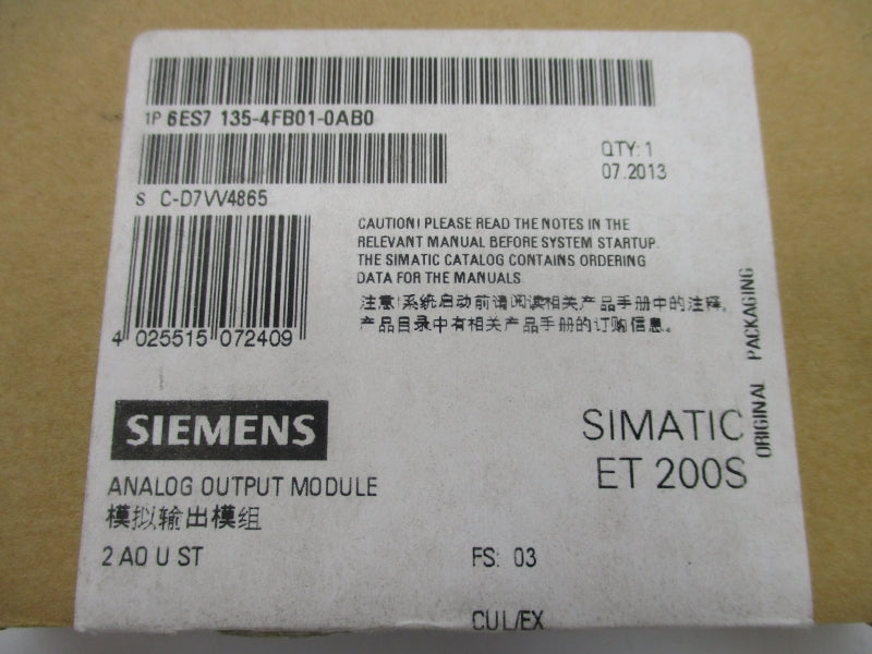 SIEMENS 6ES7135-4FB01-0AB0 NSMP
