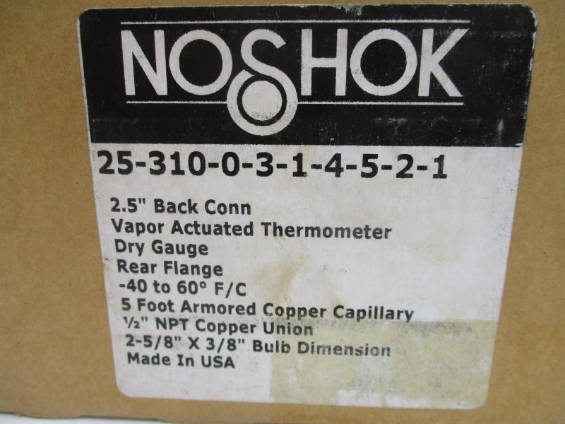 NOSHOK 25-310-0-3-1-4-5-2-1 -40-60'F 5' NSMP
