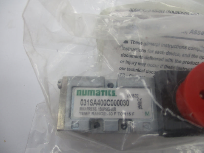 NUMATICS 031SA400C000030 120V 0.6A 150PSI NSMP