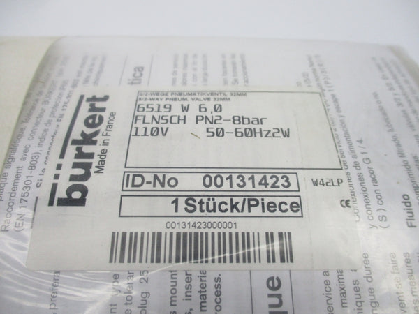 BURKERT 6519 W 6,0 00131423 110V NSMP
