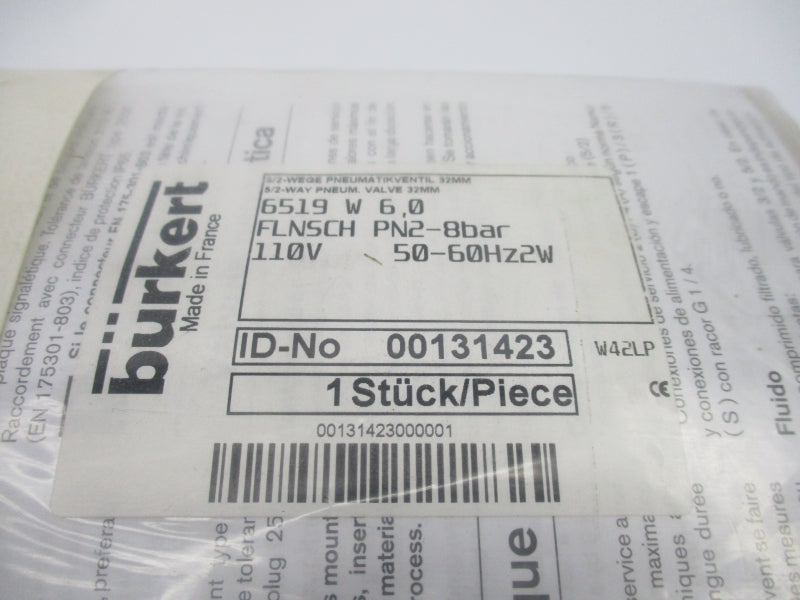 BURKERT 6519 W 6,0 00131423 110V NSMP