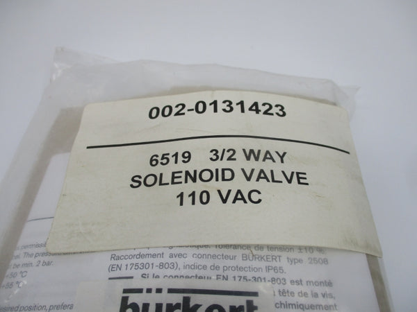 BURKERT 6519 W 6,0 00131423 110V NSMP