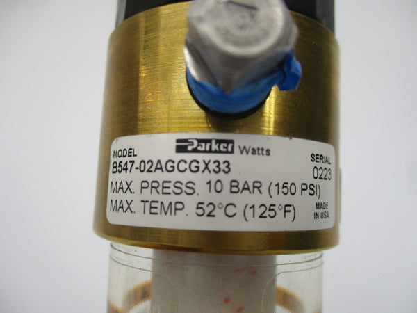 PARKER B547-02AGCGX33 150PSI 1/4" NSMP