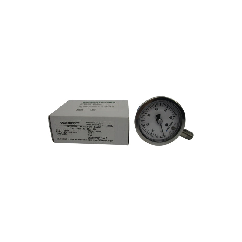 ASHCROFT 63-1008-S-02L-60# 0-60PSI 63MM NSMP