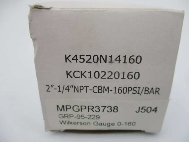 GAUGE K4520N14160 0-160PSI NSMP