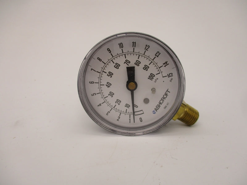 ASHCROFT 25W1005H02L 15#-AGG 0-15PSI 2-1/2" NSMP
