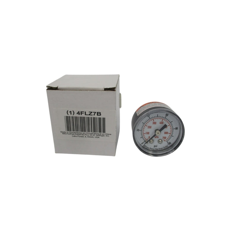 GRAINGER 4FLZ7B 0-100PSI NSMP