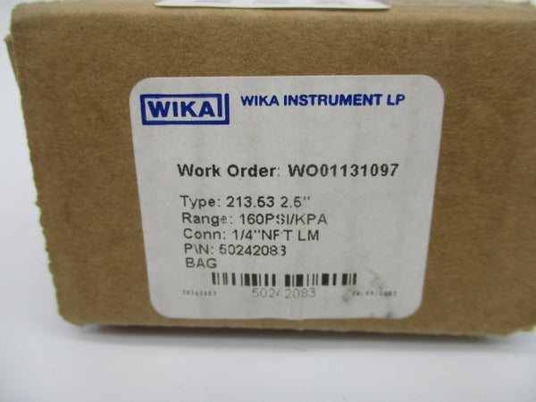 WIKA 50242083 213.532.5 0-160PSI 1/4" NSMP