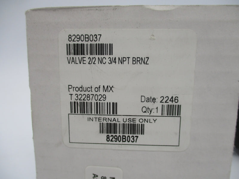ASCO 8290B037 150PSI 3/4" NSMP