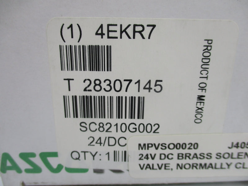 ASCO SC8210G002 4ELG6 110/120V 1/2" NSMP