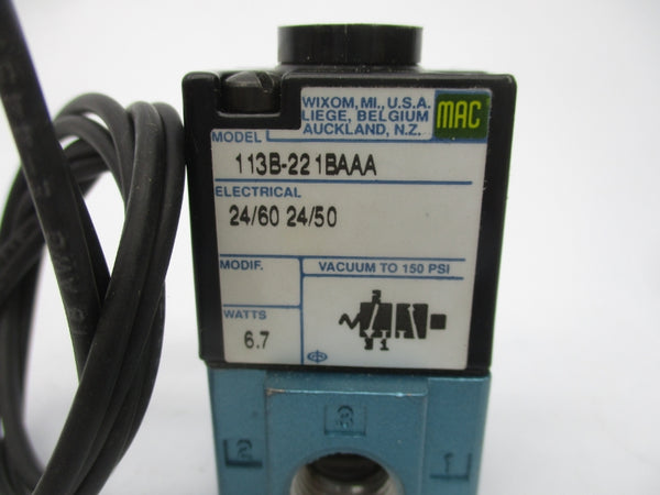 MAC 113B-221BAAA 24V 150PSI NSNP
