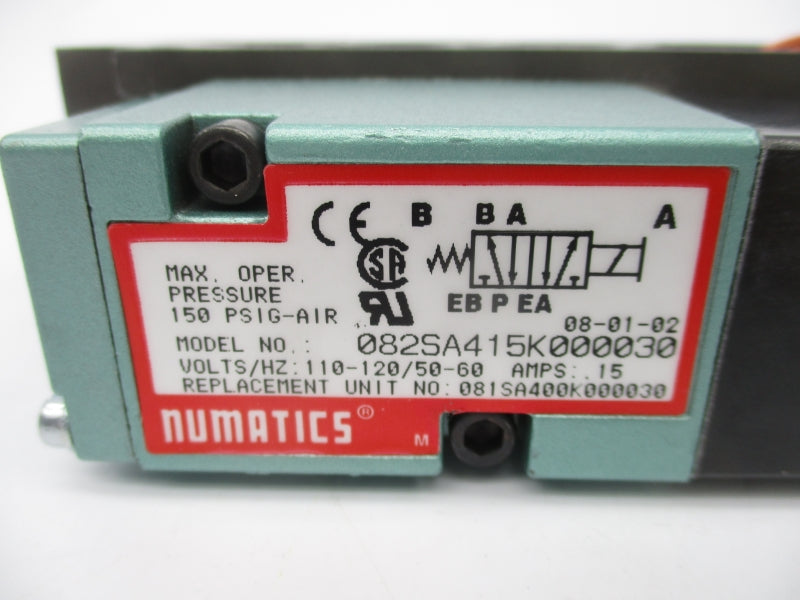 NUMATICS 082SA415K000030 110-120V .15A 150PSI NSNP