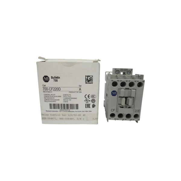 ALLEN BRADLEY 700-CF220D SER. A 110/120V 20A (WH) NSMP