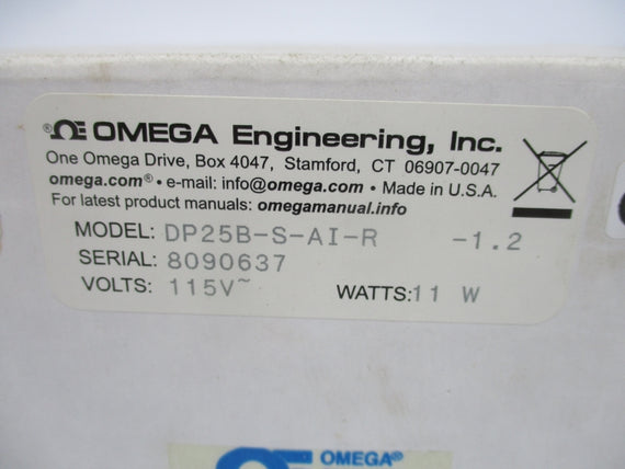 OMEGA ENGINEERING DP25B-S-AI-R -1.2 115V NSMP