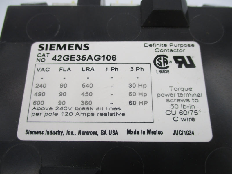 SIEMENS 42GE35AG106 240VAC NSMP