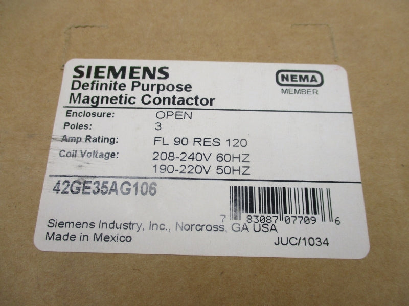 SIEMENS 42GE35AG106 240VAC NSMP