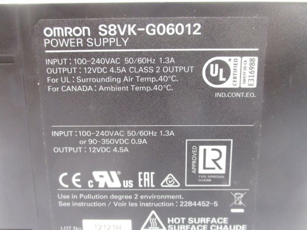 OMRON S8VK-G06012 100-240VAC 1.3A NSMP