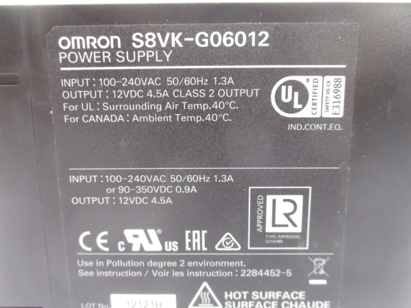 OMRON S8VK-G06012 100-240VAC 1.3A NSMP