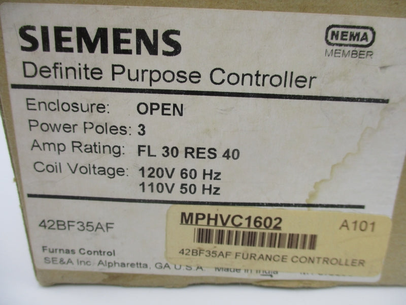 SIEMENS 42BF35AF 110/120V NSMP