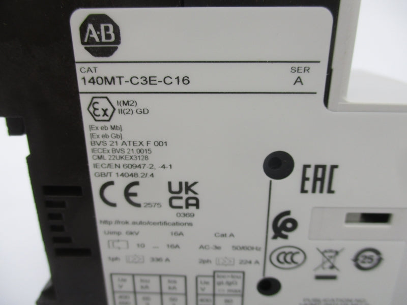 ALLEN BRADLEY 140MT-C3E-C16 SER. A 10-16A (WH) NSMP
