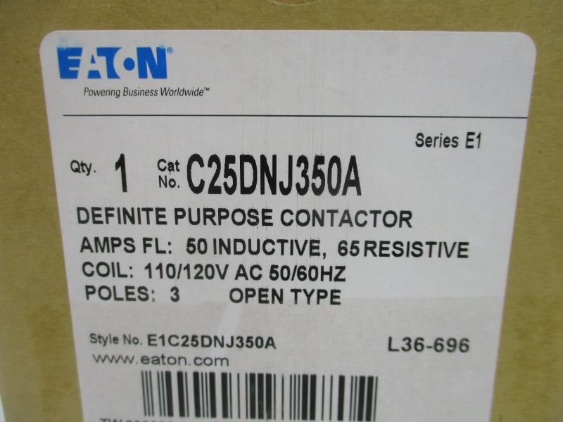 EATON C25DNJ350A SER. E1 110/120VAC NSMP