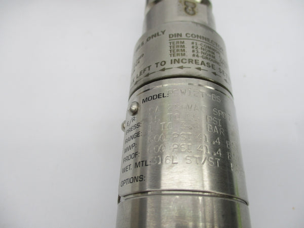 OMEGA PSW12T-BS 250VAC 5A 15-55PSI NSMP