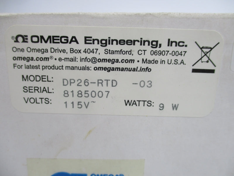 OMEGA DP26-RTD-03 115V NSMP