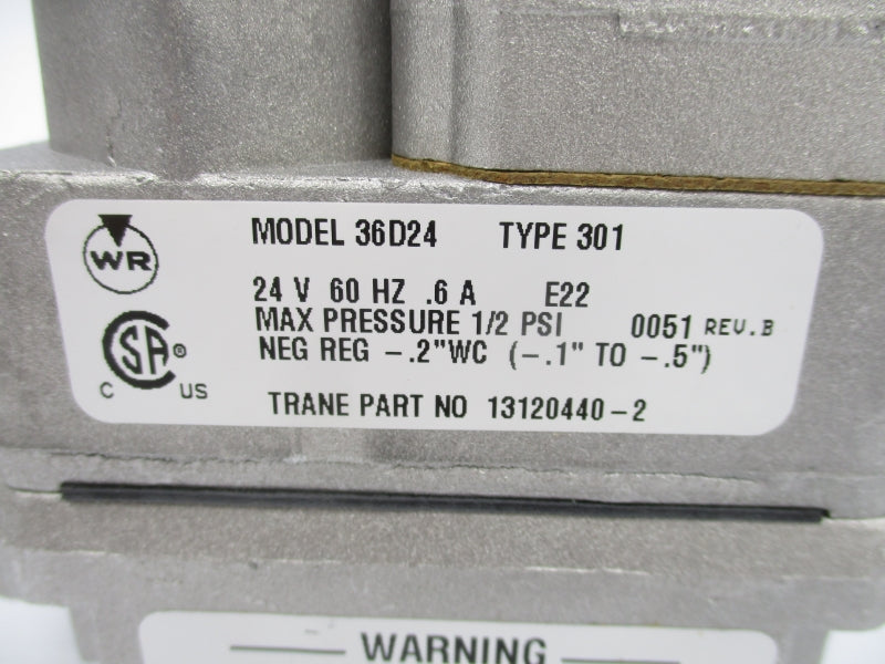WHITE-RODGERS 36D24 301 24V 0.6A 1/2" NSMP