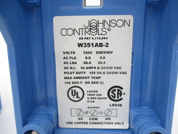 JOHNSON CONTROLS W351AB-2 208/240V 4.9A NSMP