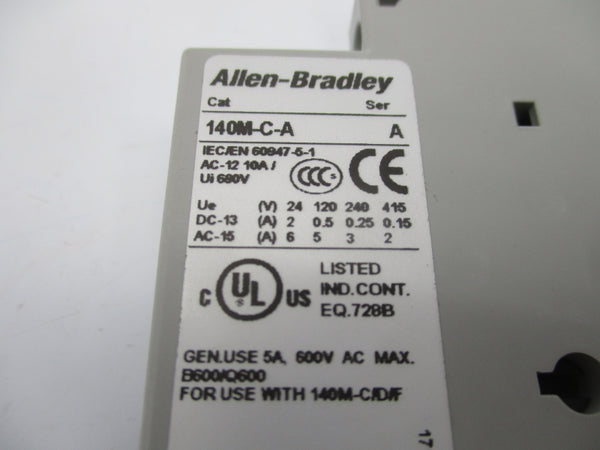 ALLEN BRADLEY 140M-C-ASA20 SER. A 600V 5A (BR/WH) NSMP