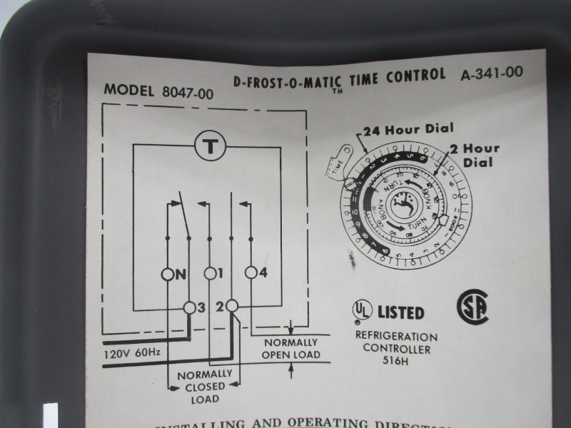 PARAGON ELECTRIC A341-00 8047-00 120VAC NSMP
